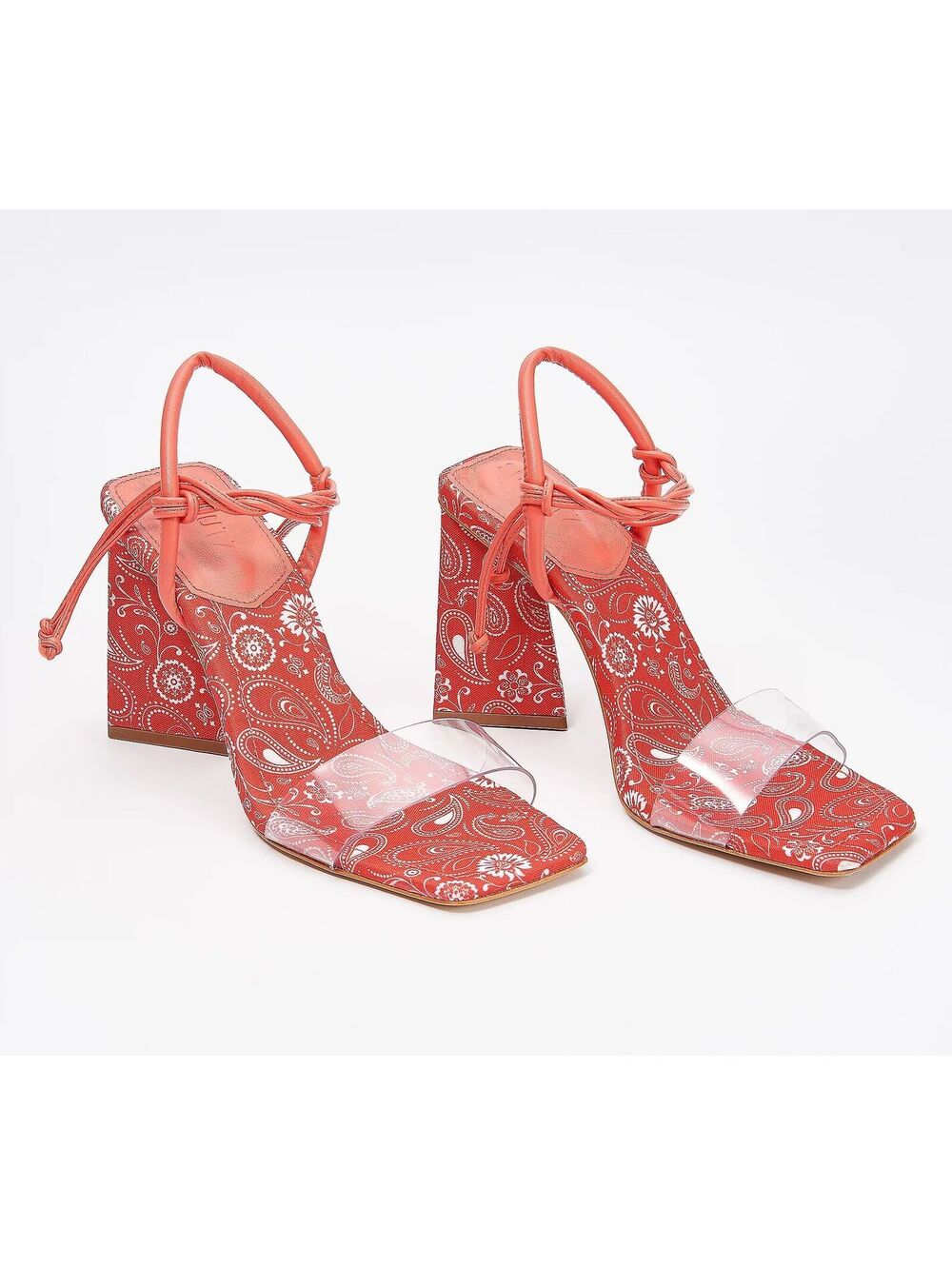 Schutz Mayala Strappy Sandals - in Paisley Red Sz-8.5 ($124)